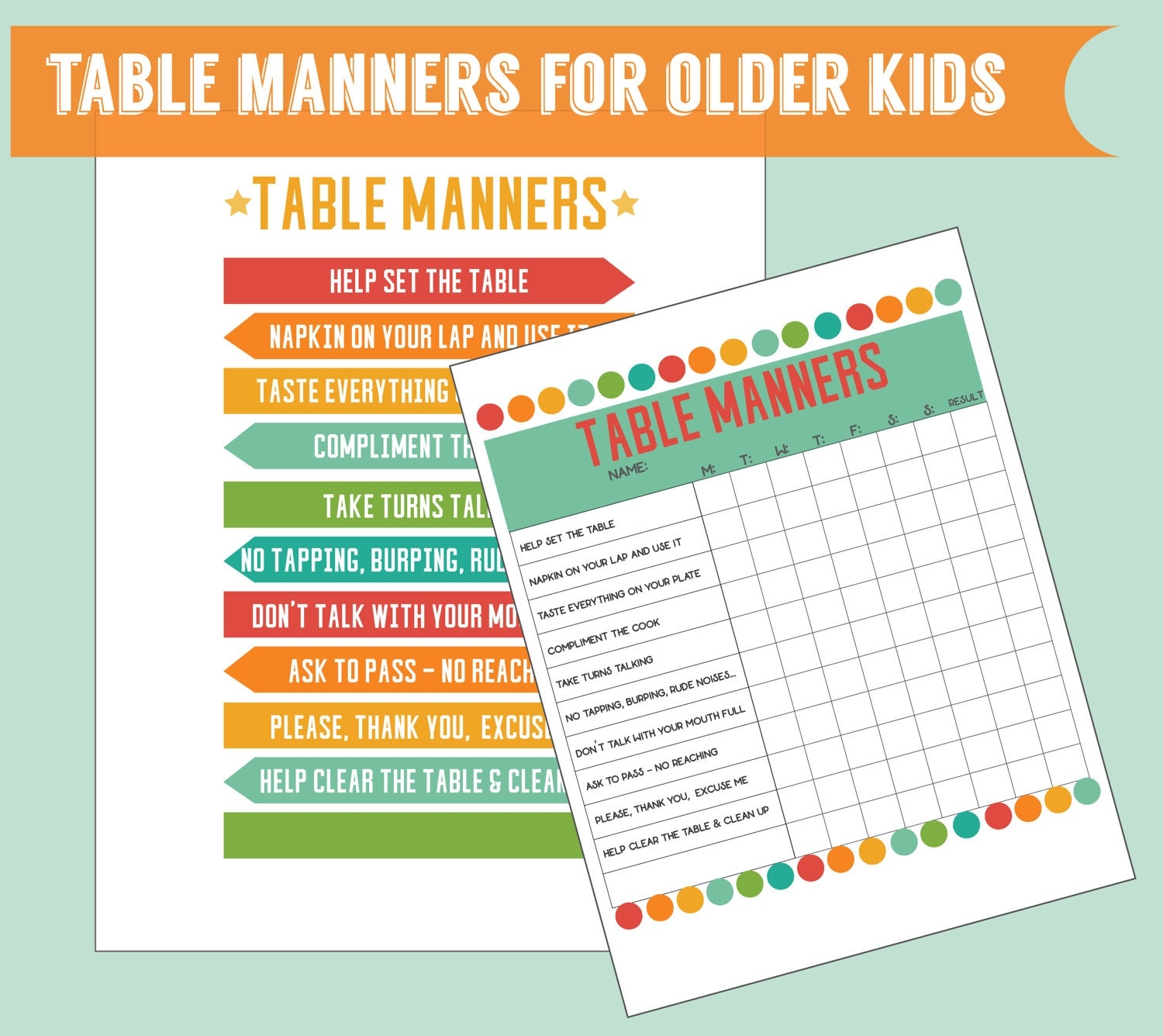 Free Manners Printables