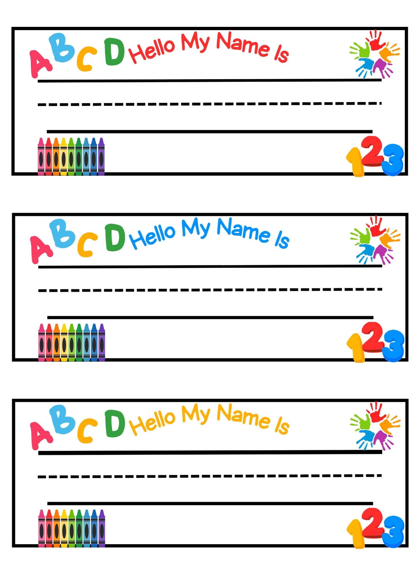 Teacher s Printable Name Tags Fun Labels For Todd Preschool Class Etsy