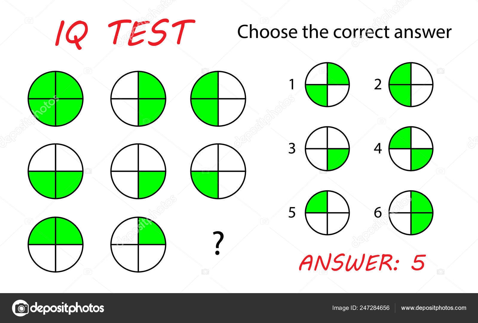 Test Kids Choose Correct Answer Logical Task Educational Game Vector Stock Vector By kalinicheva maria mail ru 247284656