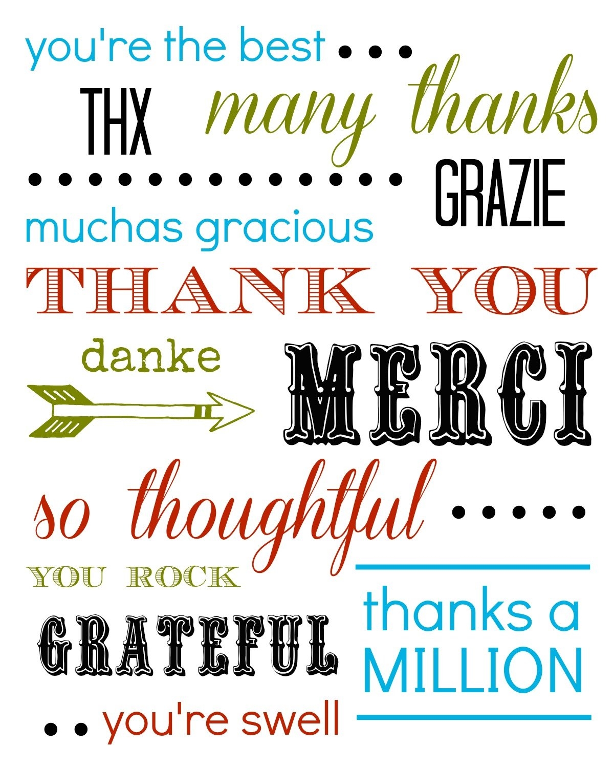 Free Thank You Cards Printable