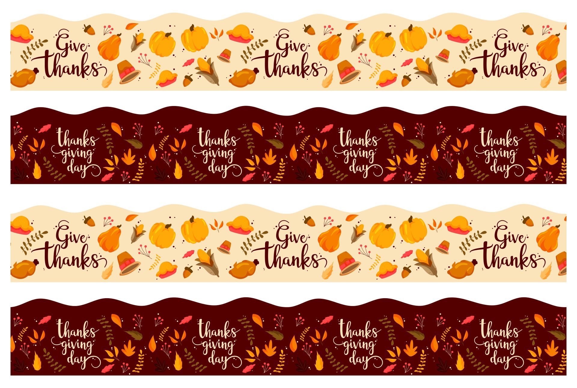 Thanksgiving Borders 15 Free PDF Printables Printablee