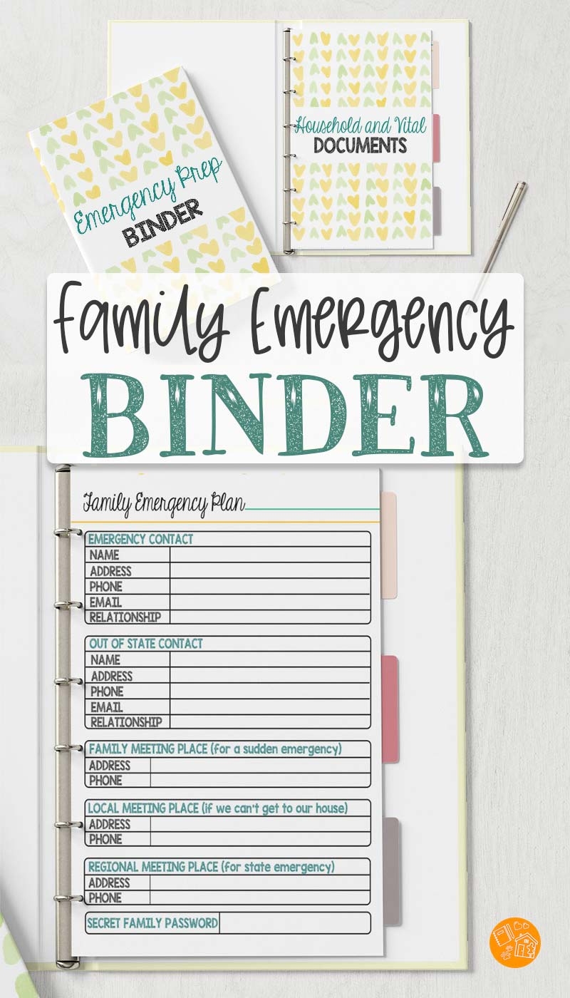 Family Emergency Binder Free Printables