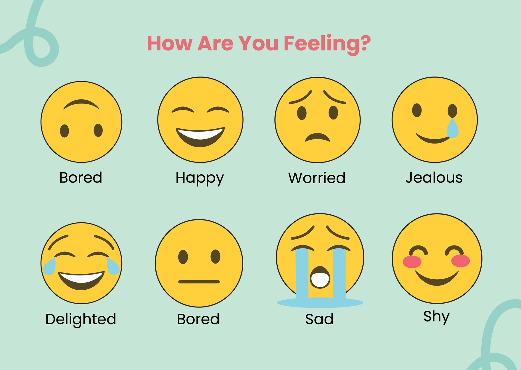 Free Printable Pdf Feelings Chart