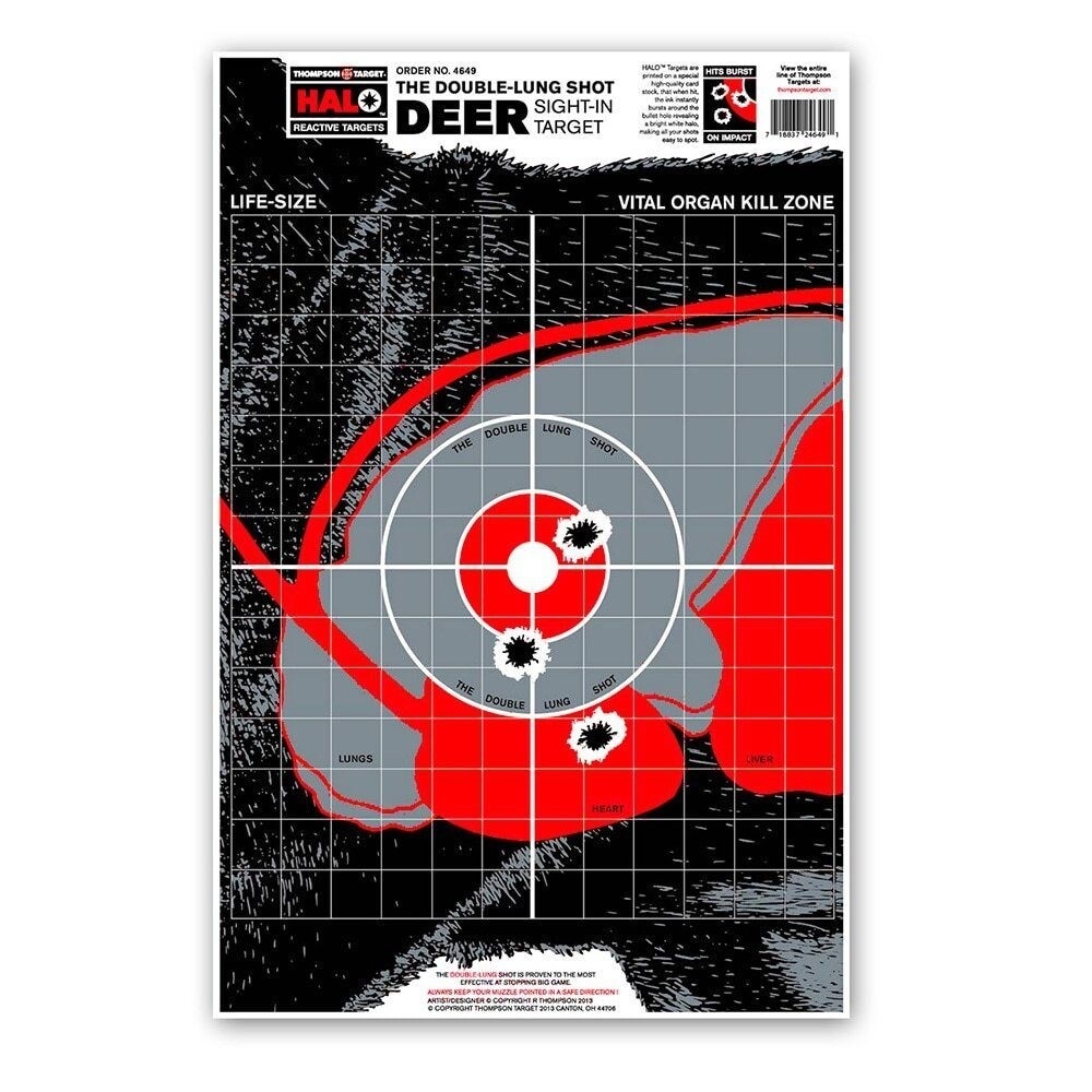 Thompson Target Life Size Deer Vitals Targets Reactive Splatter 12 5 x19 EBay