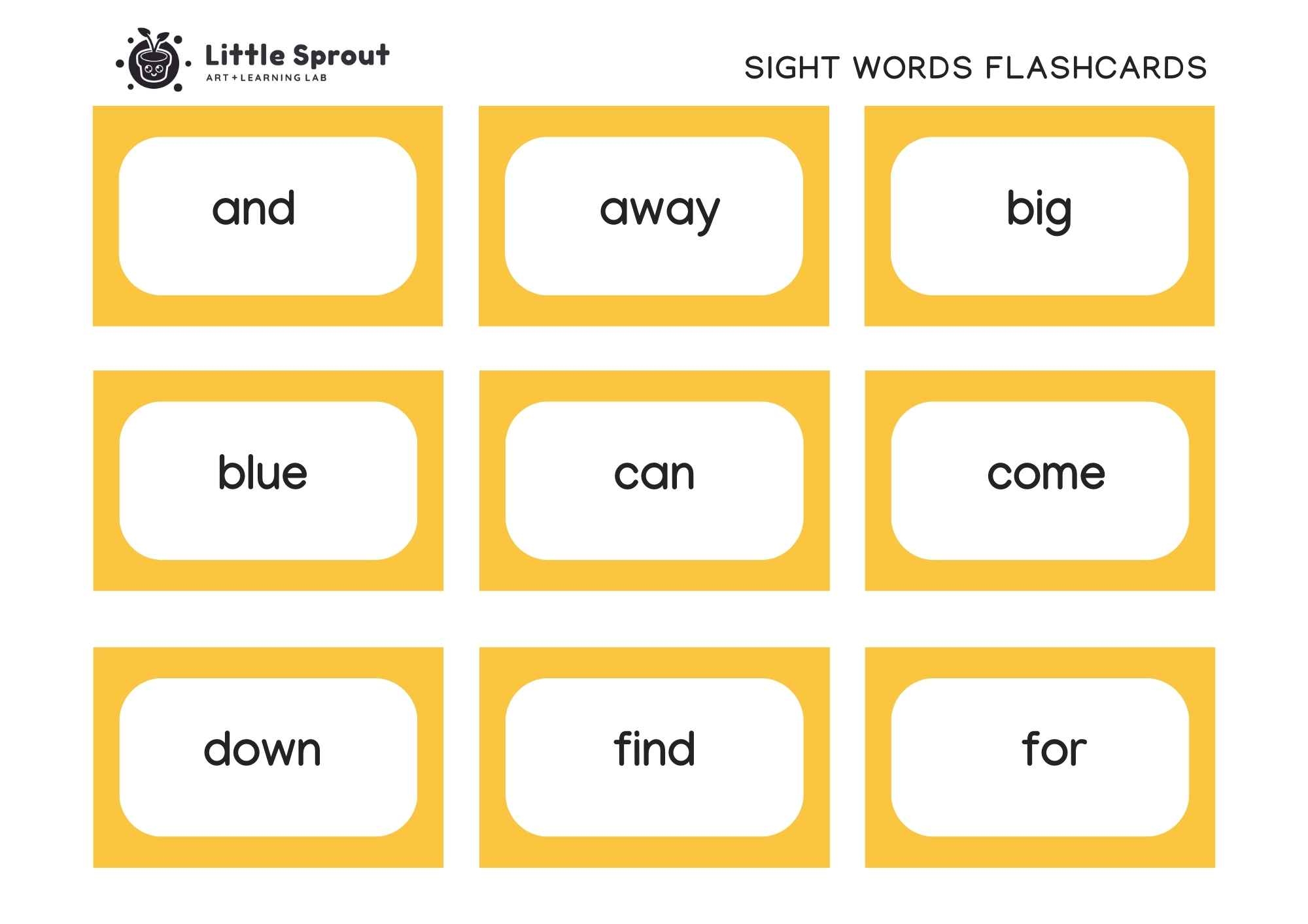 Free Printable Sight Words