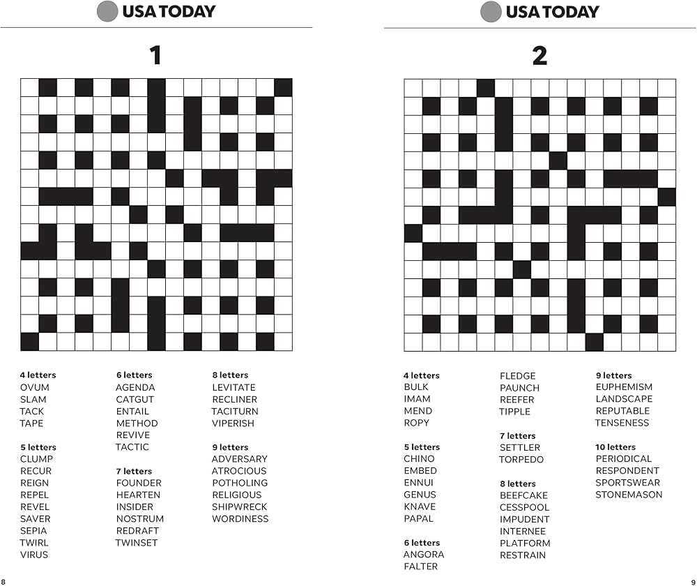 USA TODAY Word Fill In Super Challenge 200 Puzzles USA Today Puzzles USA TODAY 9781524869908 Amazon Books