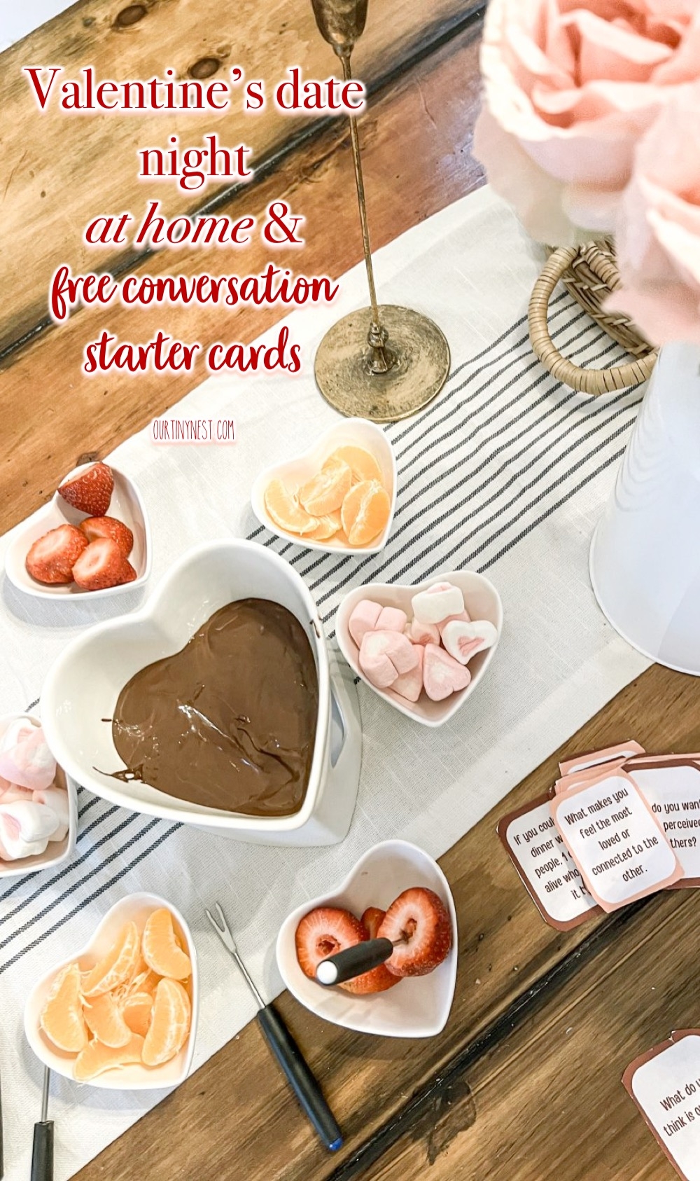 Valentine s Date Night At Home And Printable Conversation Starters Our Tiny Nest