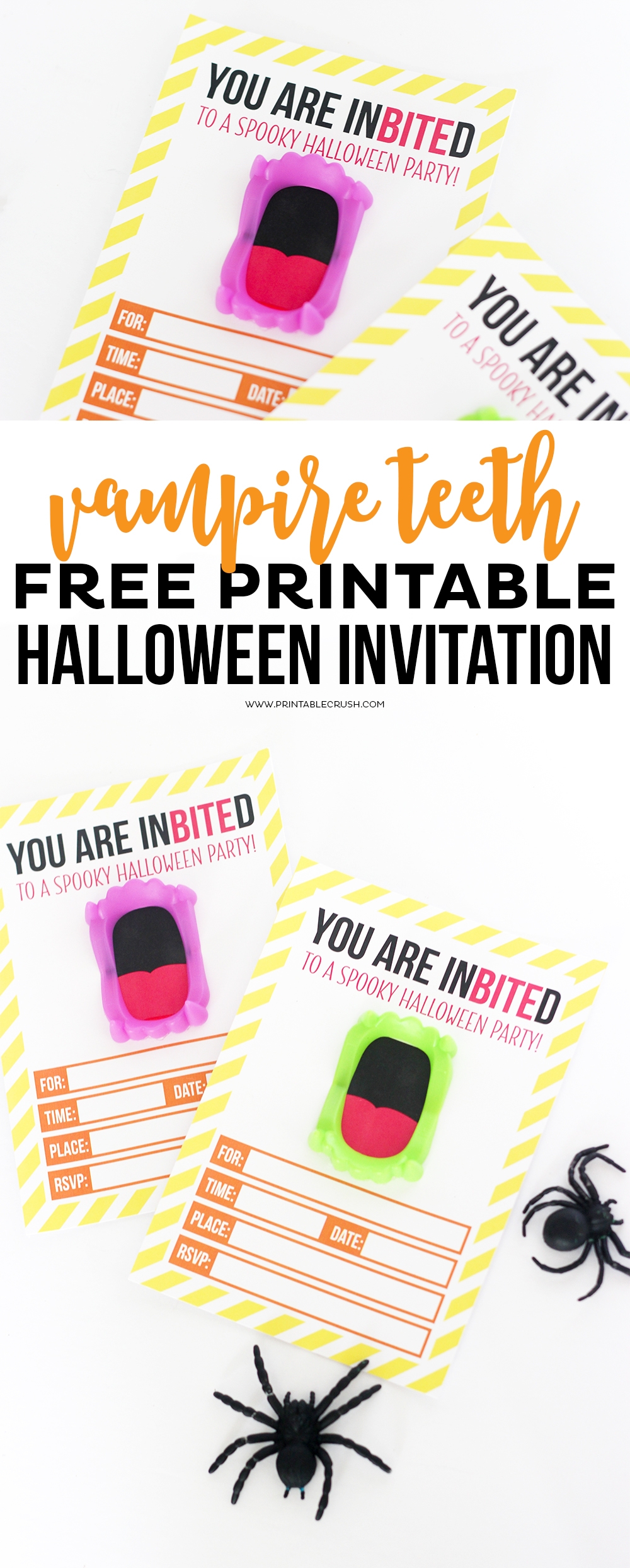 Vampire Teeth Halloween Invitations Eighteen25