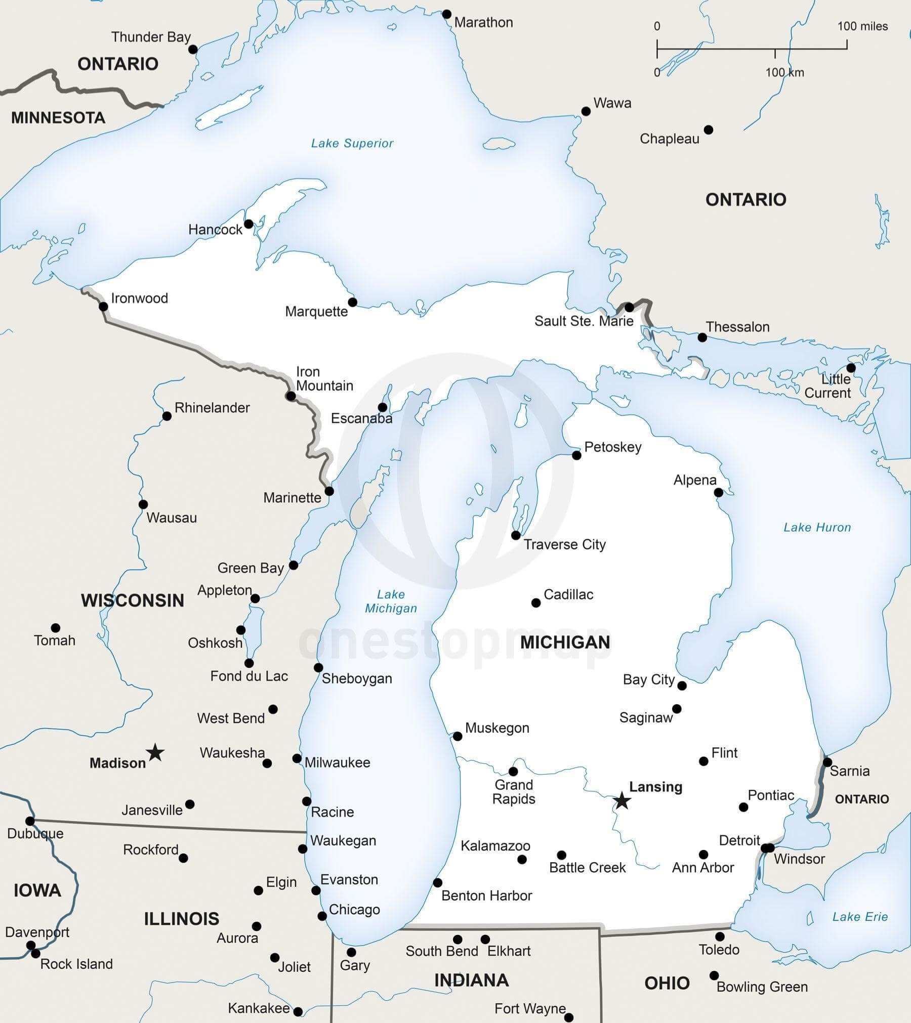 Free Printable Michigan Map