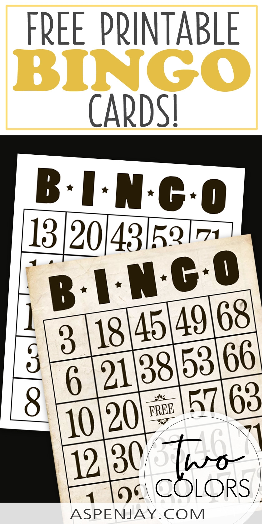 Vintage Inspired Free Printable Bingo Cards Aspen Jay