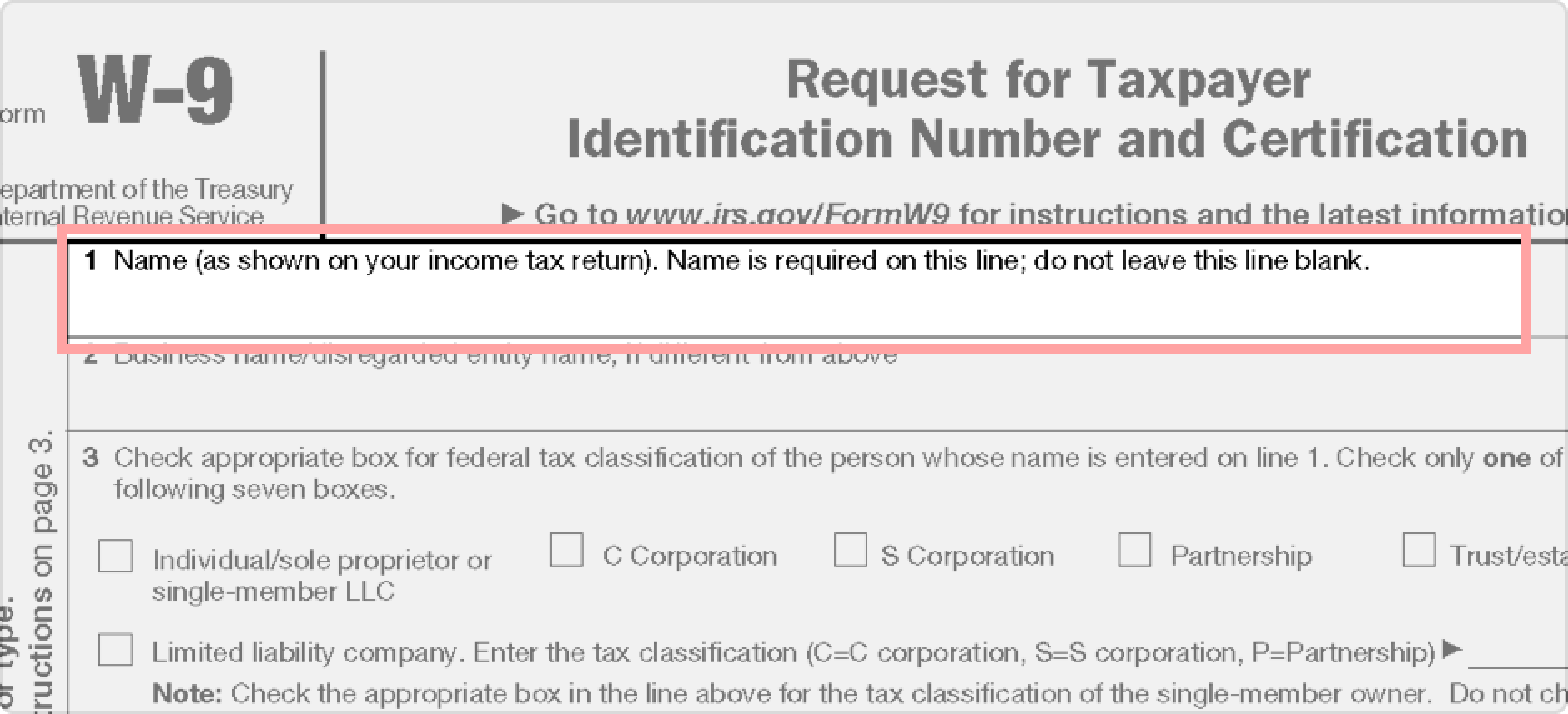 W 9 Form Fillable Printable Downloadable 2024 Instructions