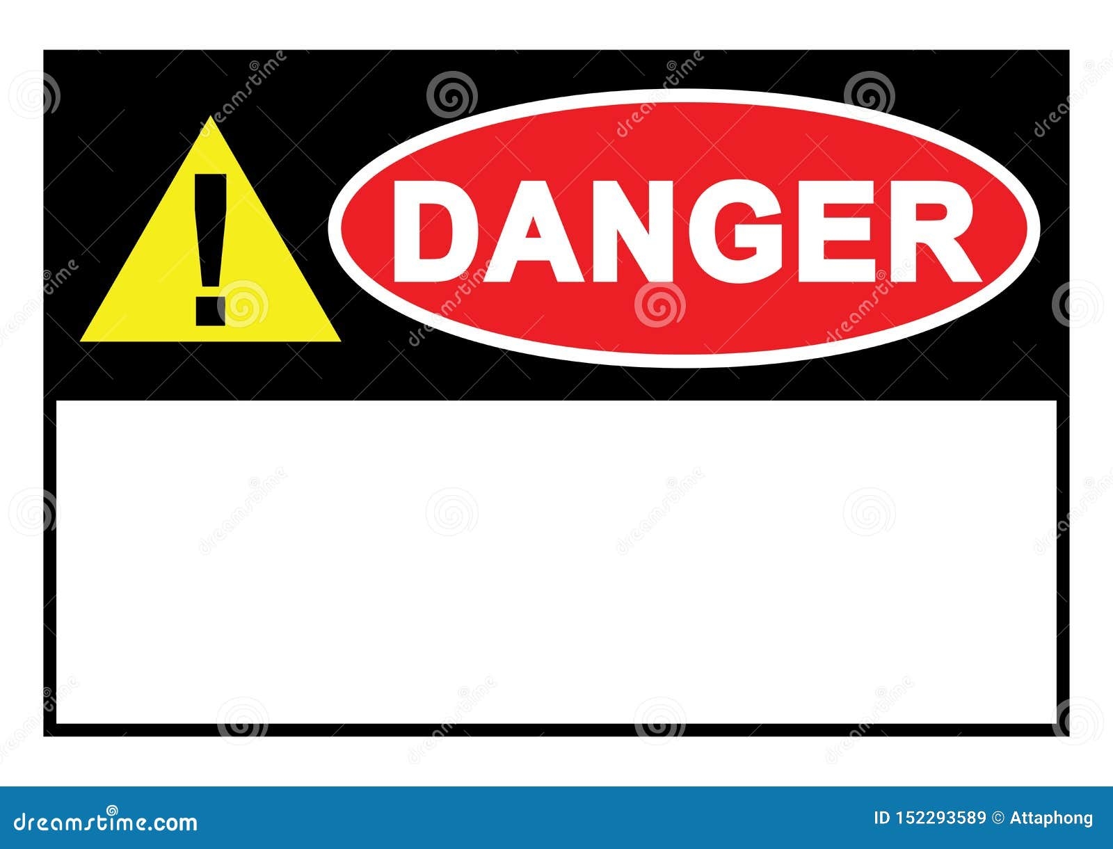 Warning Sign Danger Sign With Blank Space For Your Text Printable Paper Templates Available For A4 Paper Vector Stock Vector Illustration Of Icon Isolated 152293589
