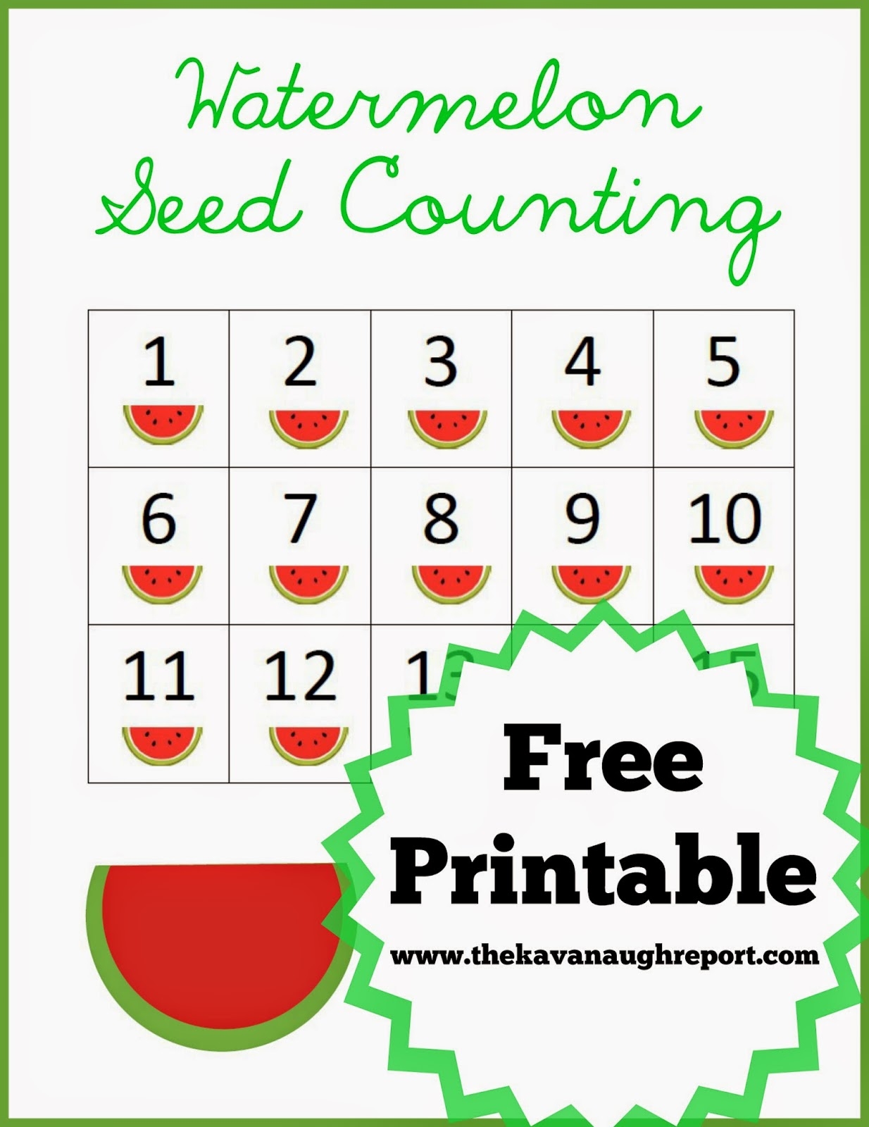 Free Watermelon Printables
