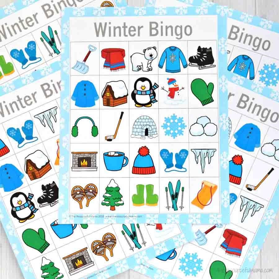 Winter Bingo Game The Resourceful Mama