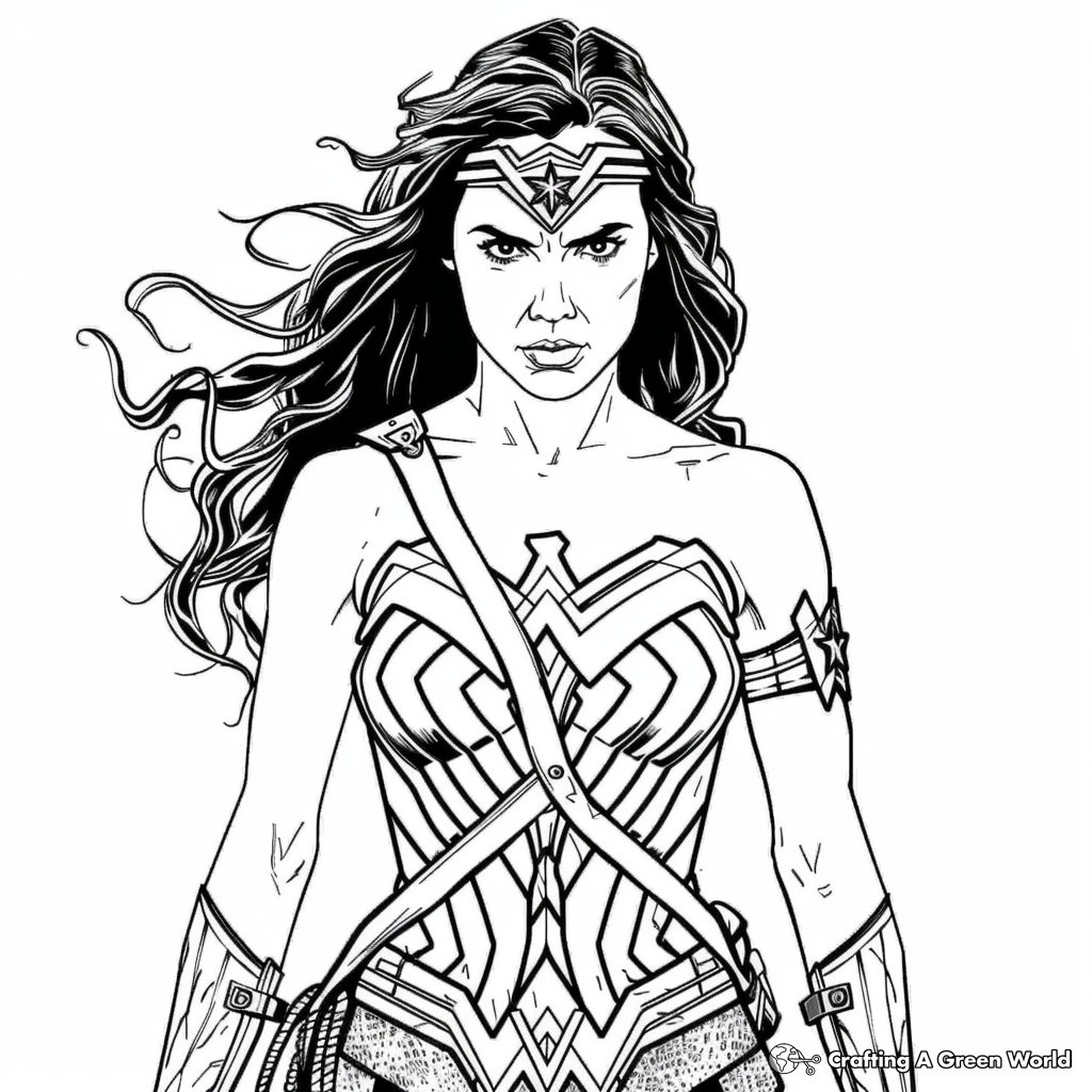 Wonder Woman Coloring Pages Free Printable 