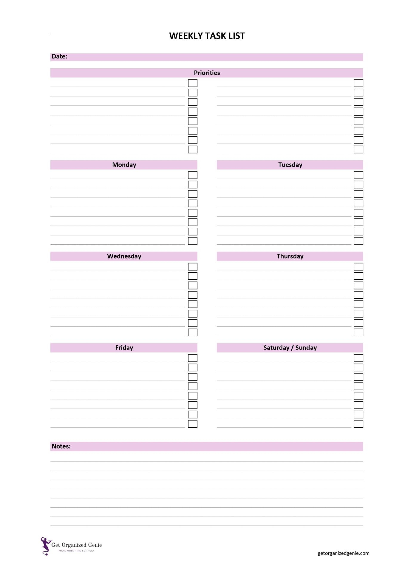 Work Planner Printables To Boost Productivity 