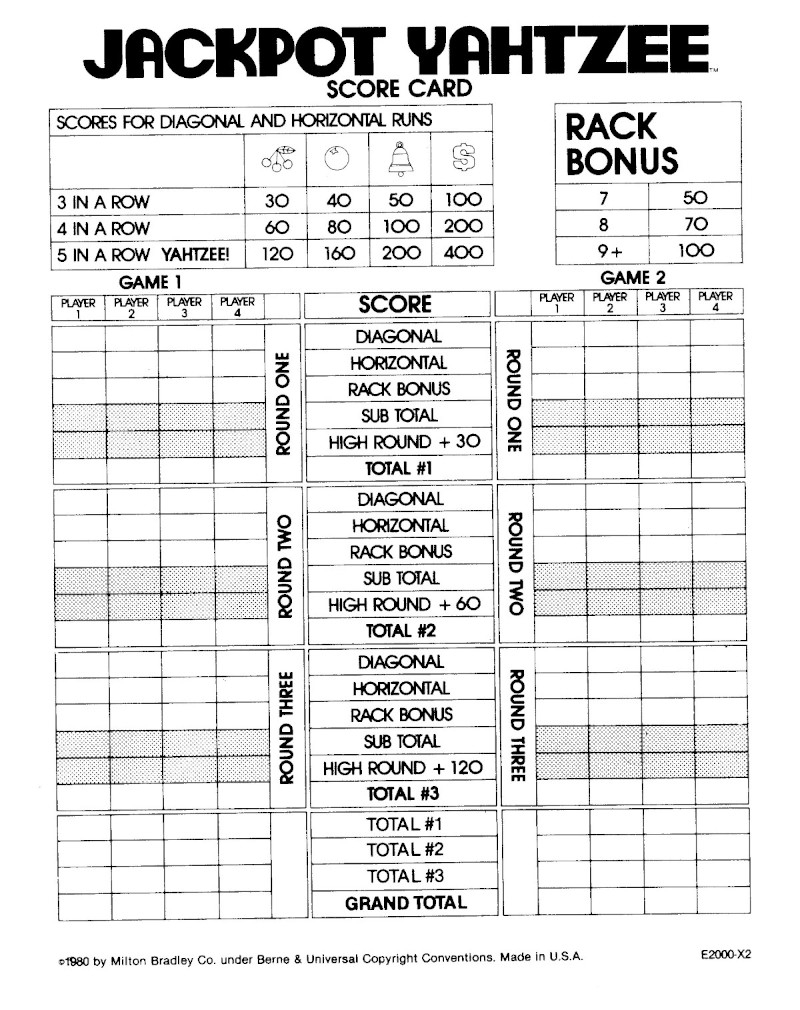 Yahtzee Score Card Download And Print Free Yahtzee Score Sheets
