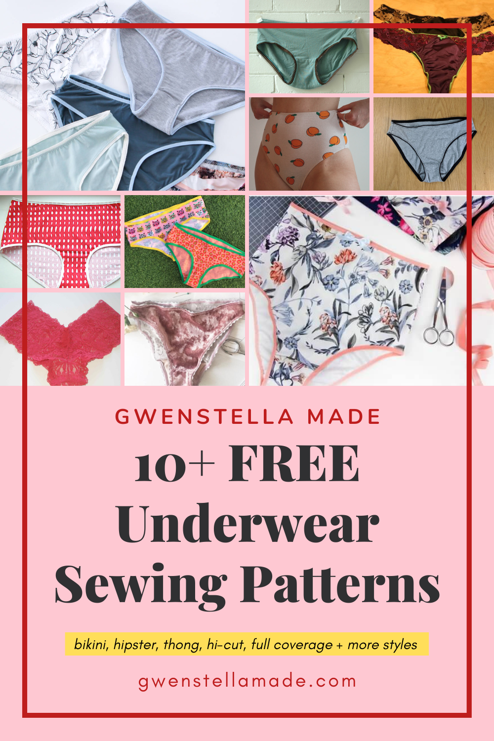 10 FREE Underwear Sewing Patterns To Begin Your Lingerie Sewing Adventure Gwenstella Made