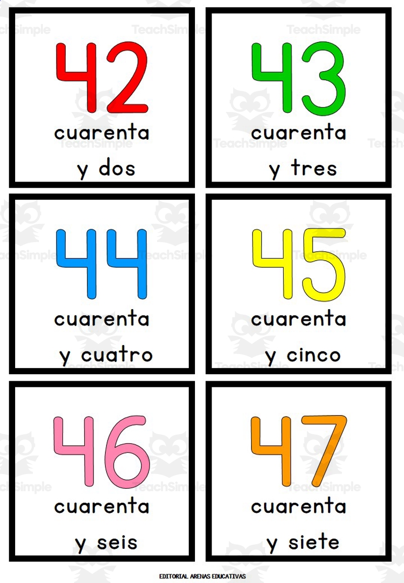 Free Spanish Flashcards Printable