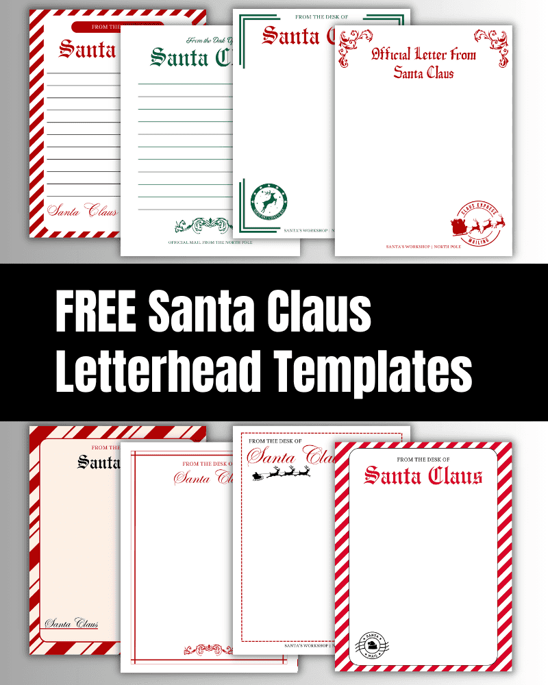 15 Free Printable Santa Claus Letterhead Templates The Clever Heart