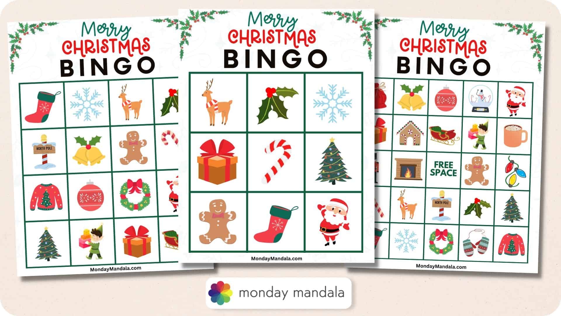 Free Printable Holiday Bingo Cards