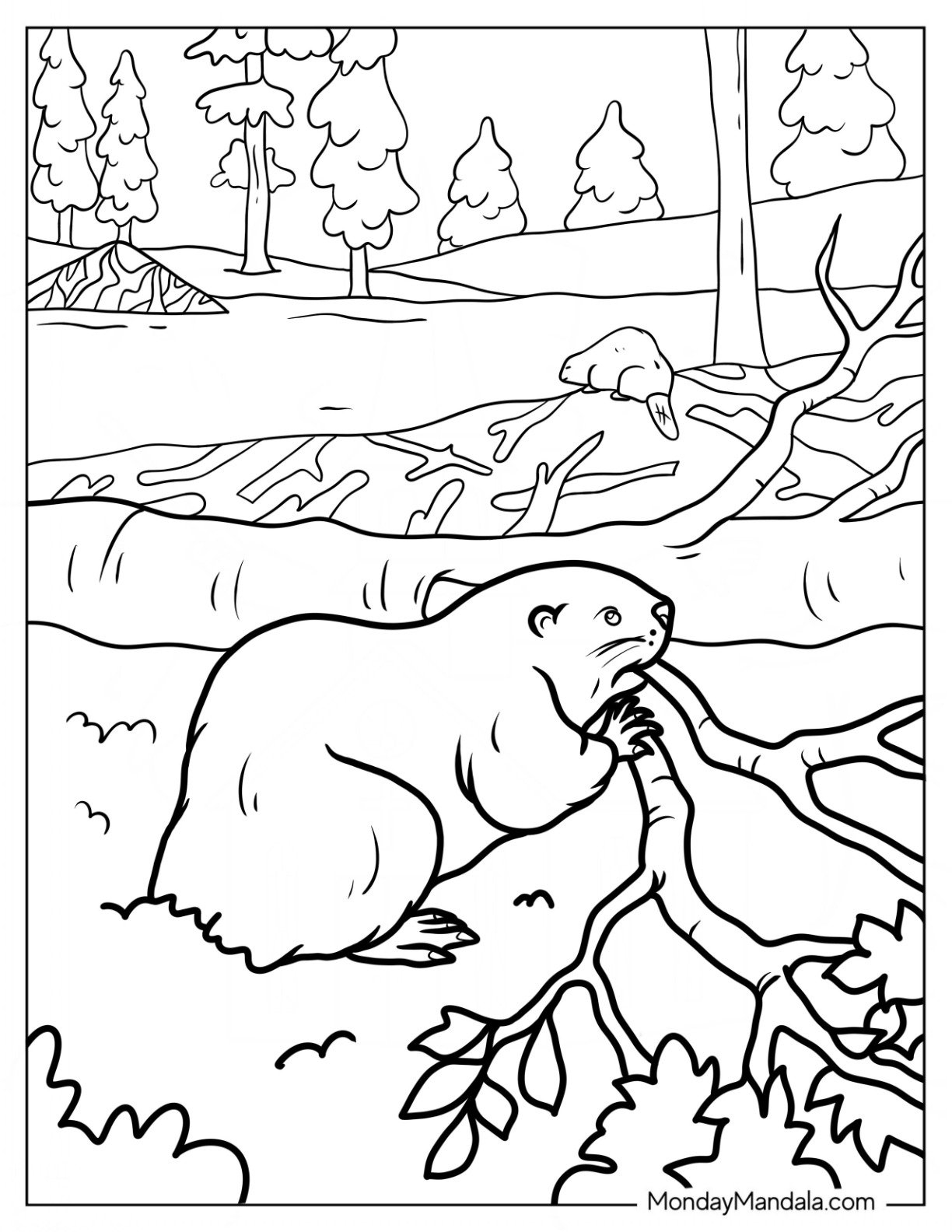 20 Beaver Coloring Pages Free PDF Printables 