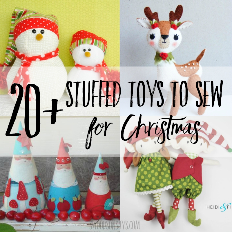 20 Christmas Stuffed Animal Sewing Patterns Swoodson Says