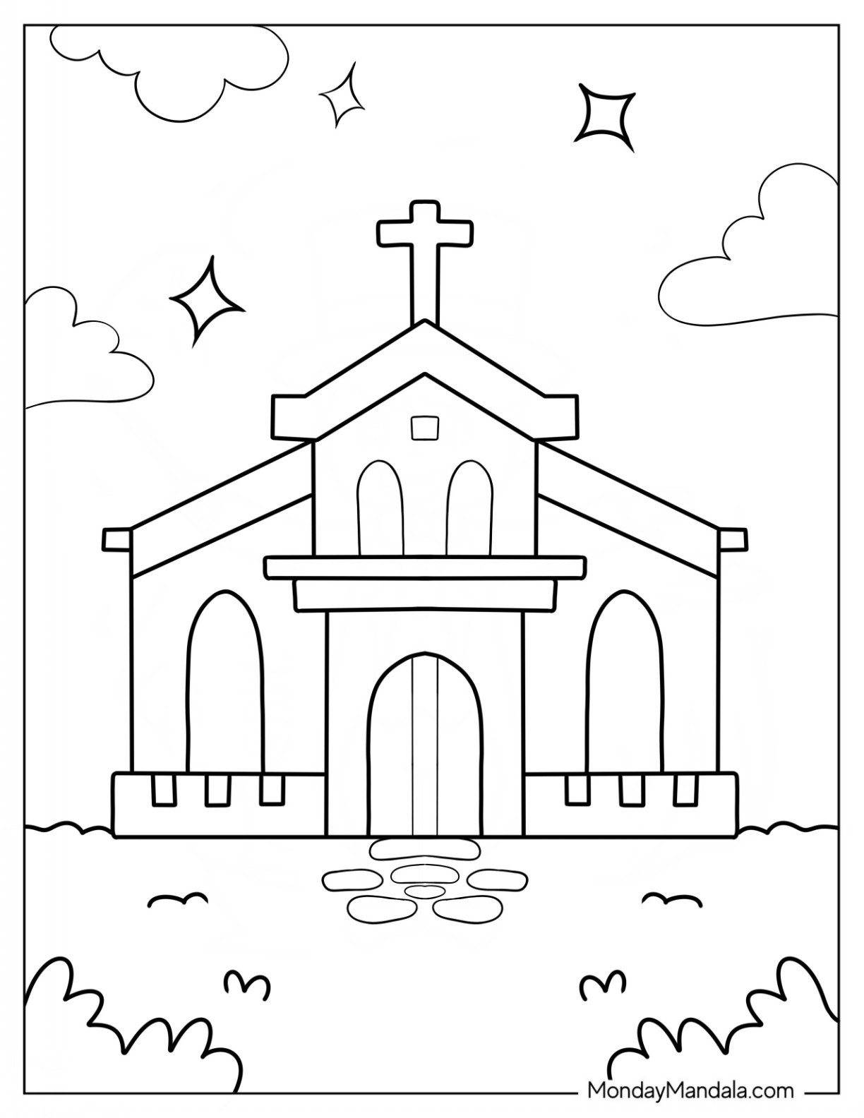 20 Church Coloring Pages Free PDF Printables 