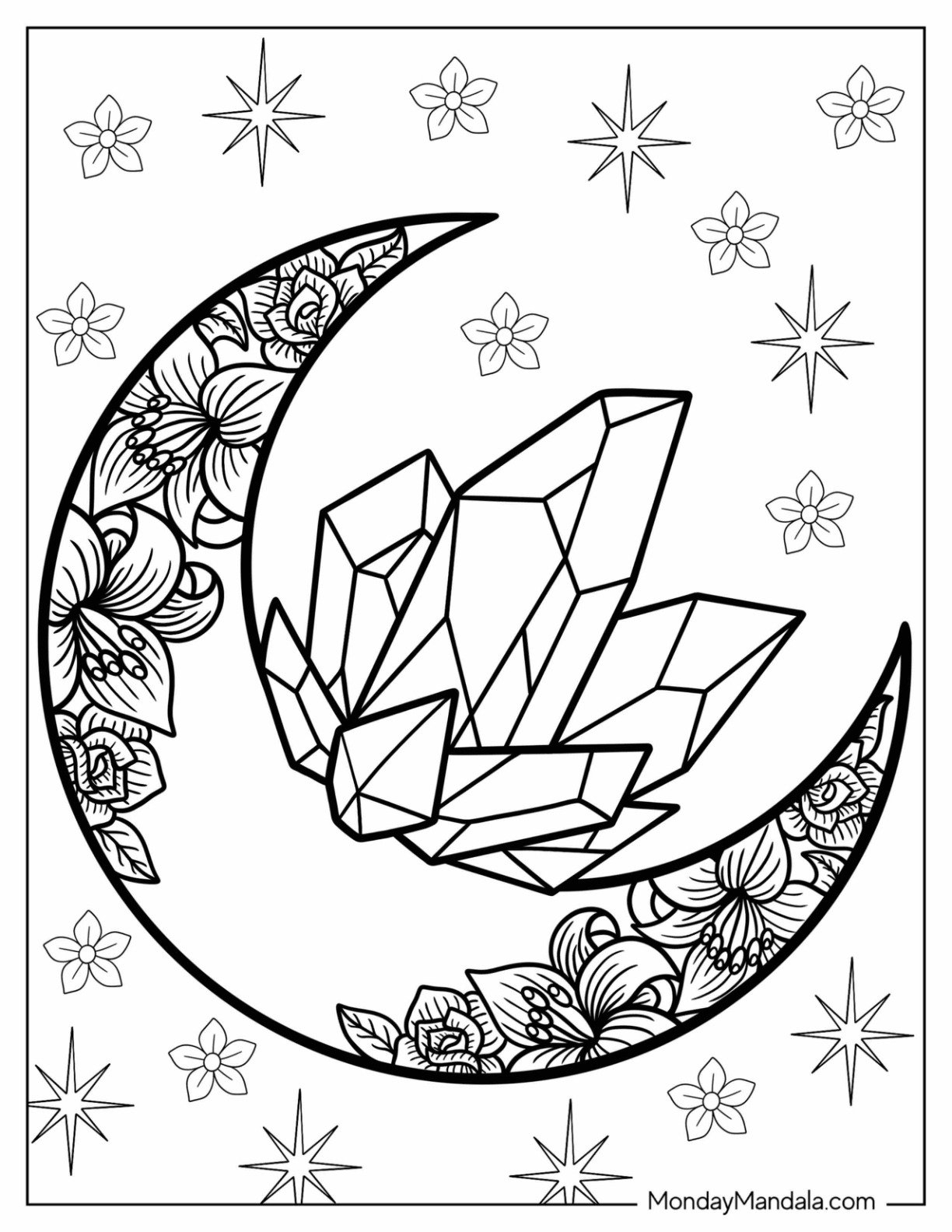 20 Crystal Coloring Pages Free PDF Printables 