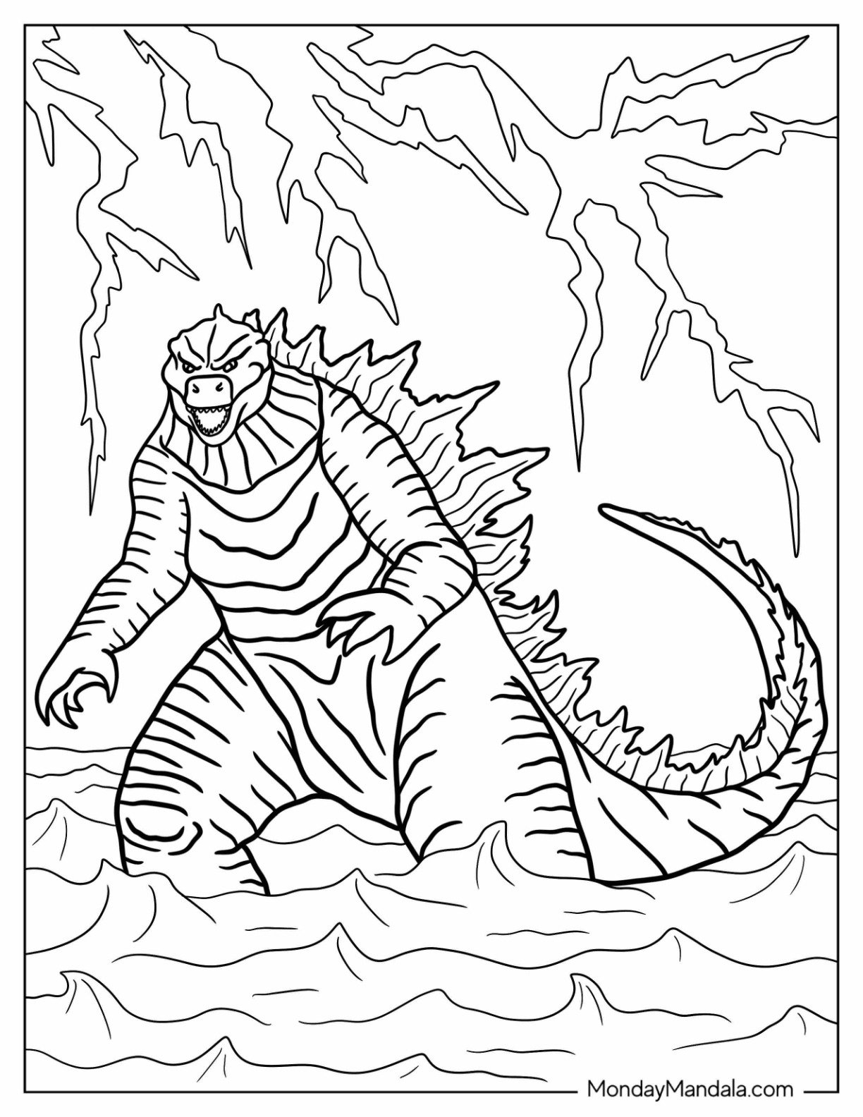 Free Printable Coloring Pages Godzilla