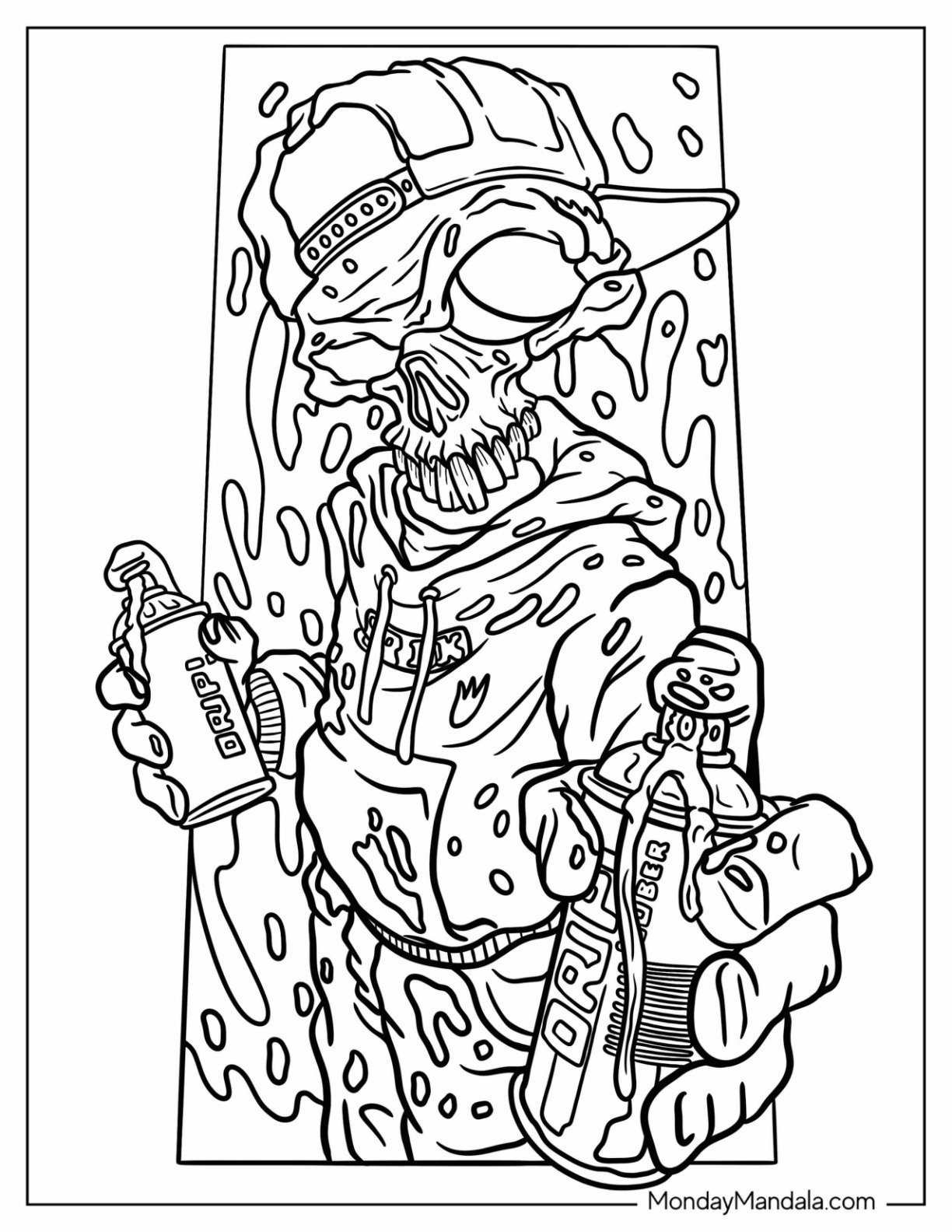 Free Printable Graffiti Coloring Pages