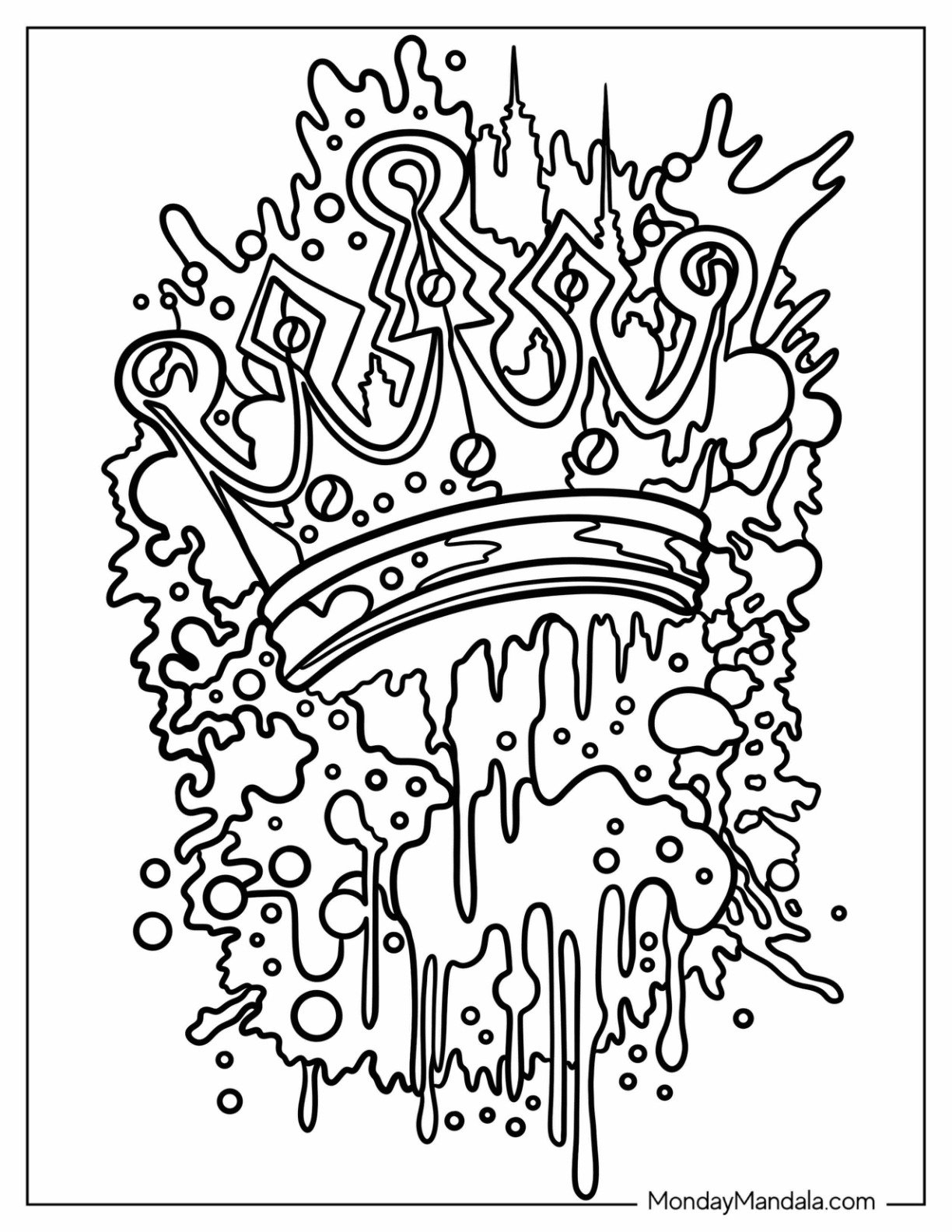 20 Graffiti Coloring Pages Free PDF Printables 