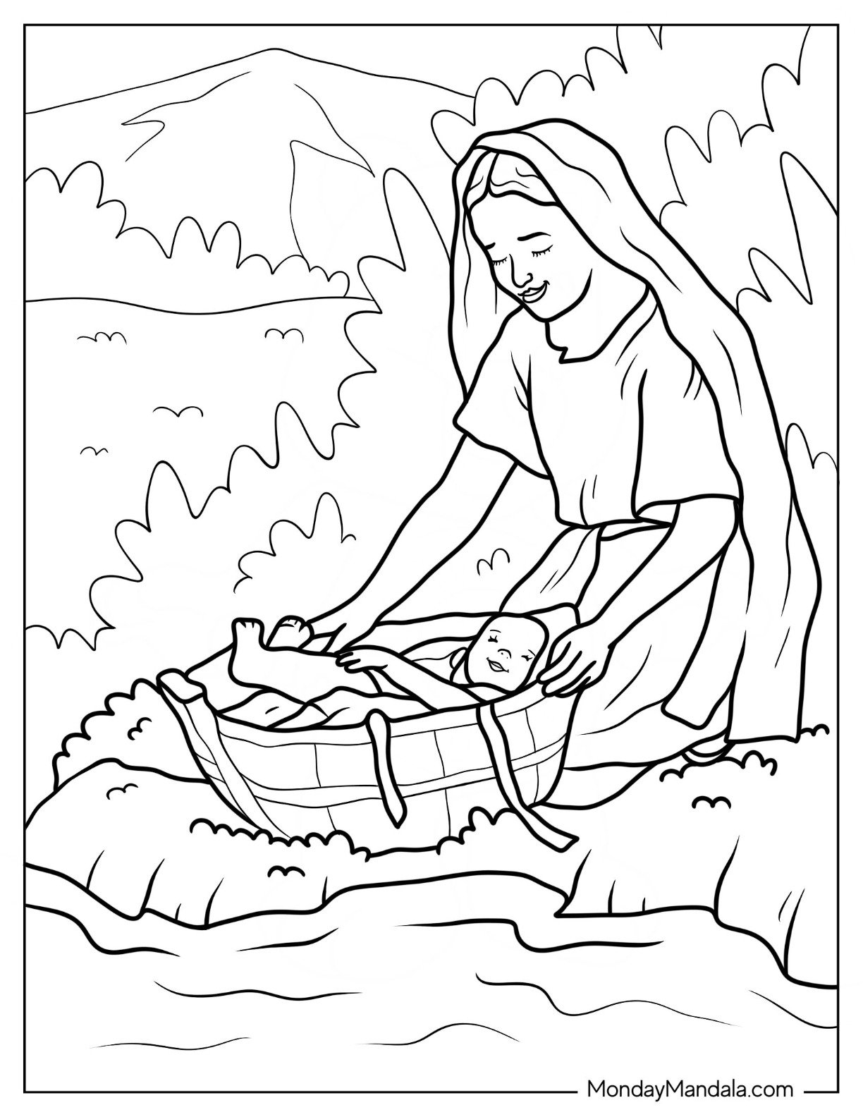 Free Printable Baby Moses Craft