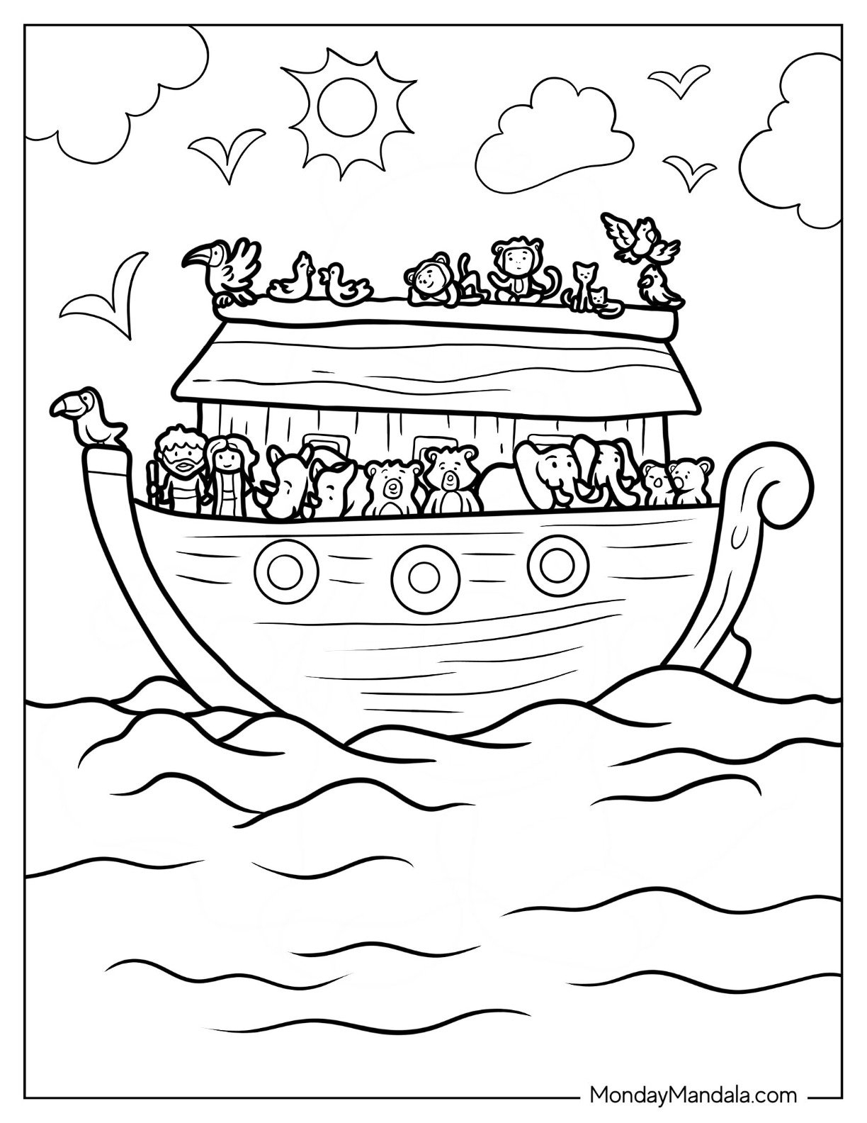 20 Noah s Ark Coloring Pages Free PDF Printables 