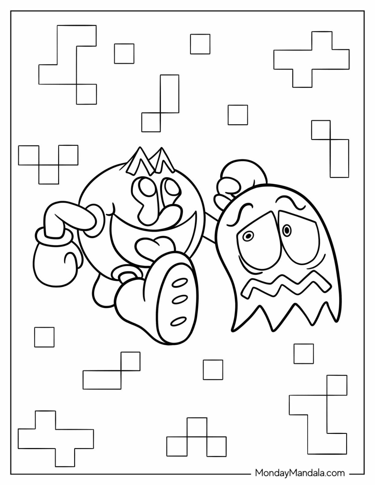 20 Pac Man Coloring Pages Free PDF Printables 