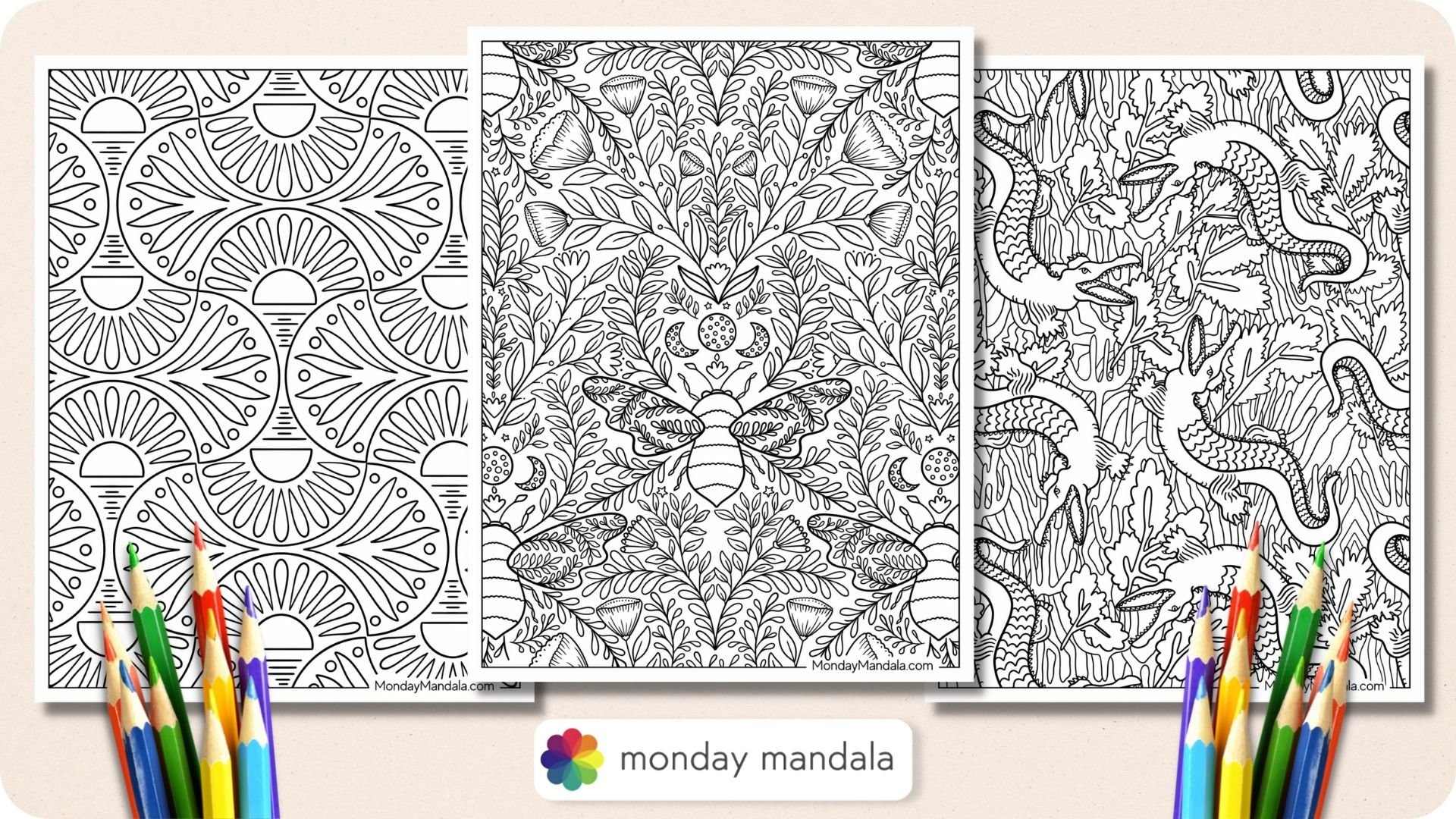 20 Pattern Coloring Pages Free PDF Printables 