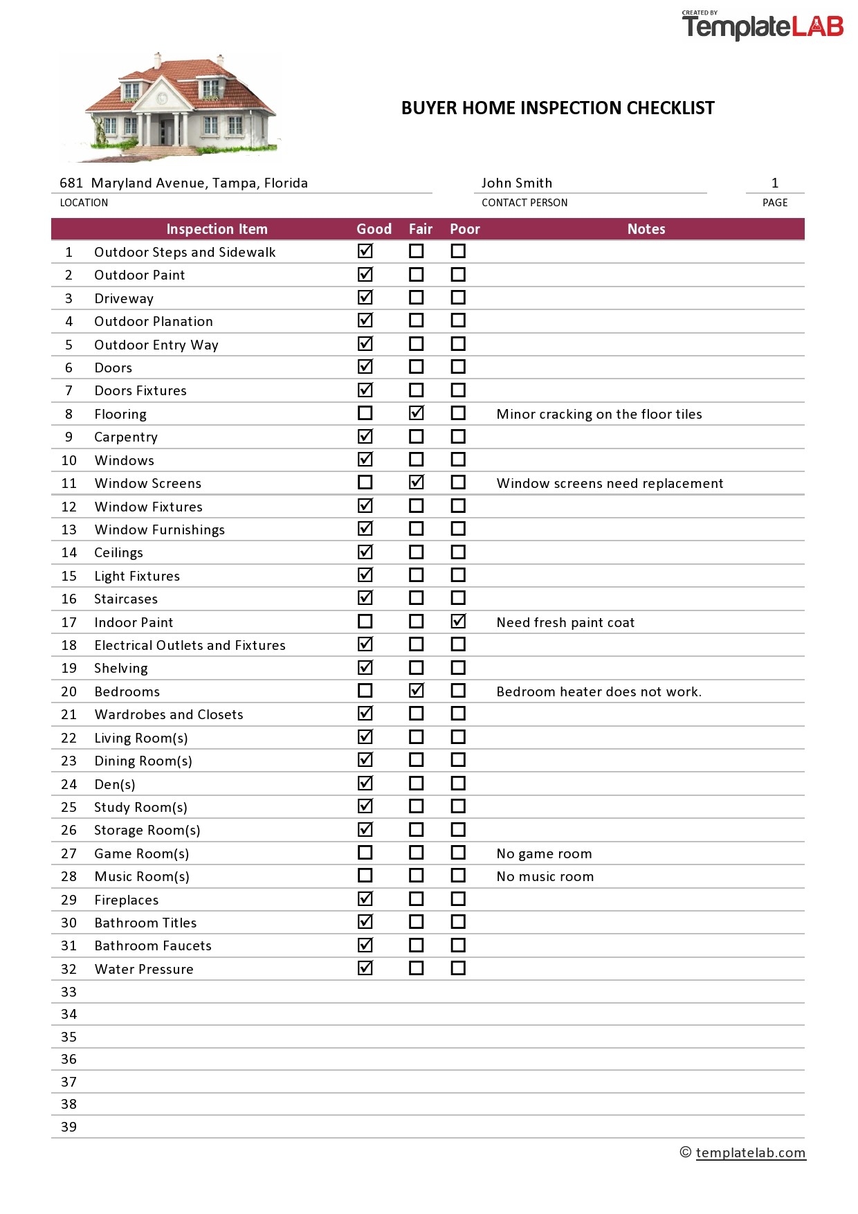 Free Printable Furnace Inspection Forms
