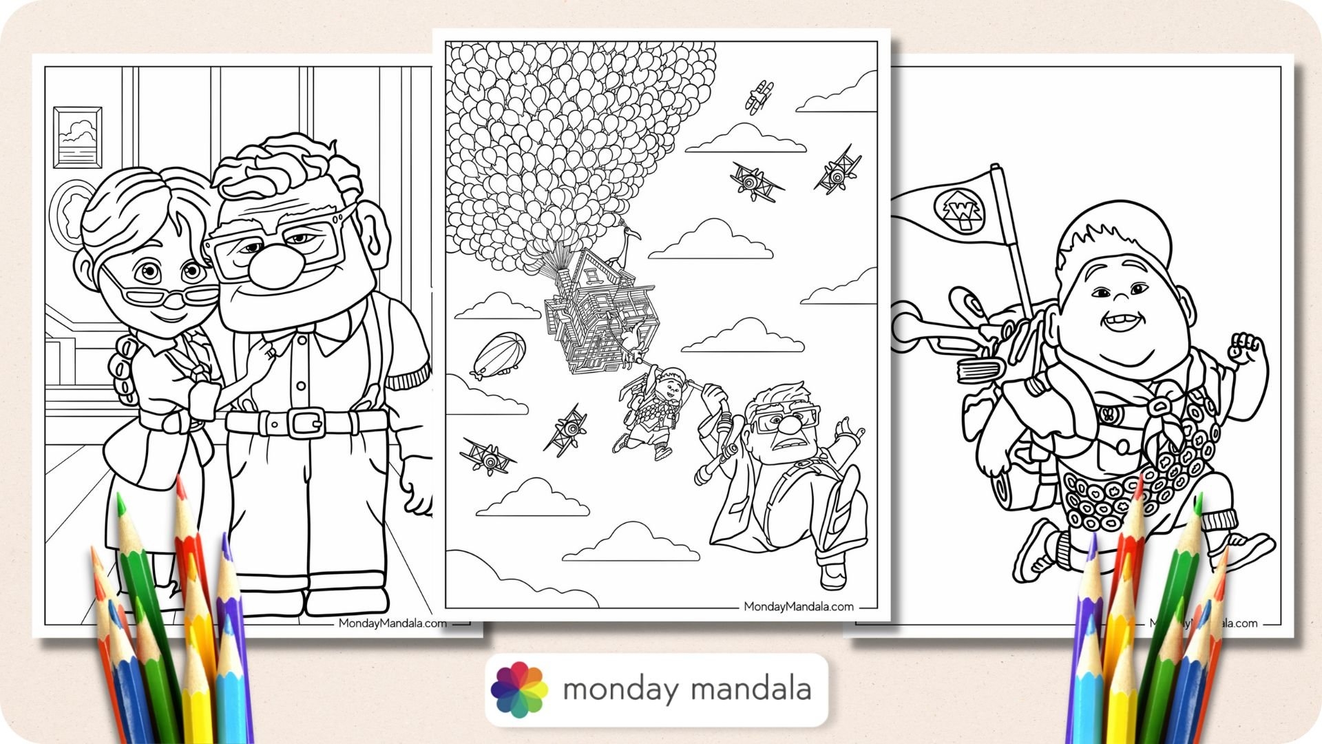 20 Up Coloring Pages Free PDF Printables 