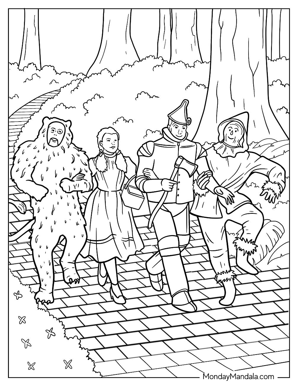 20 Wizard Of Oz Coloring Pages Free PDF Printables 