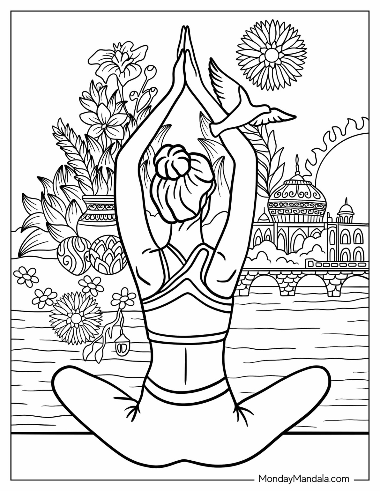 20 Yoga Coloring Pages Free PDF Printables 