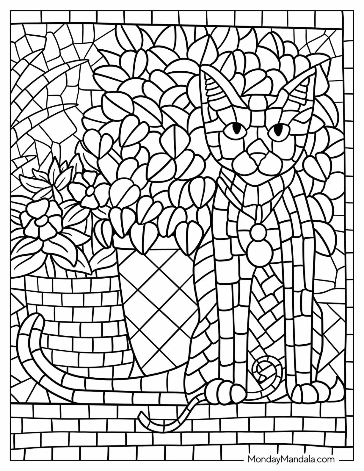 Mosaic Coloring Pages Free Printable