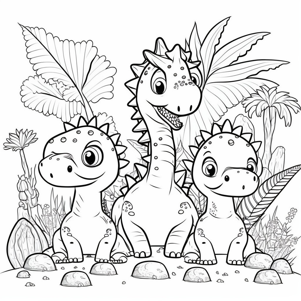 25 Printable Dinosaur Coloring Pages For Kids Explore The World Of Dinosaurs Etsy