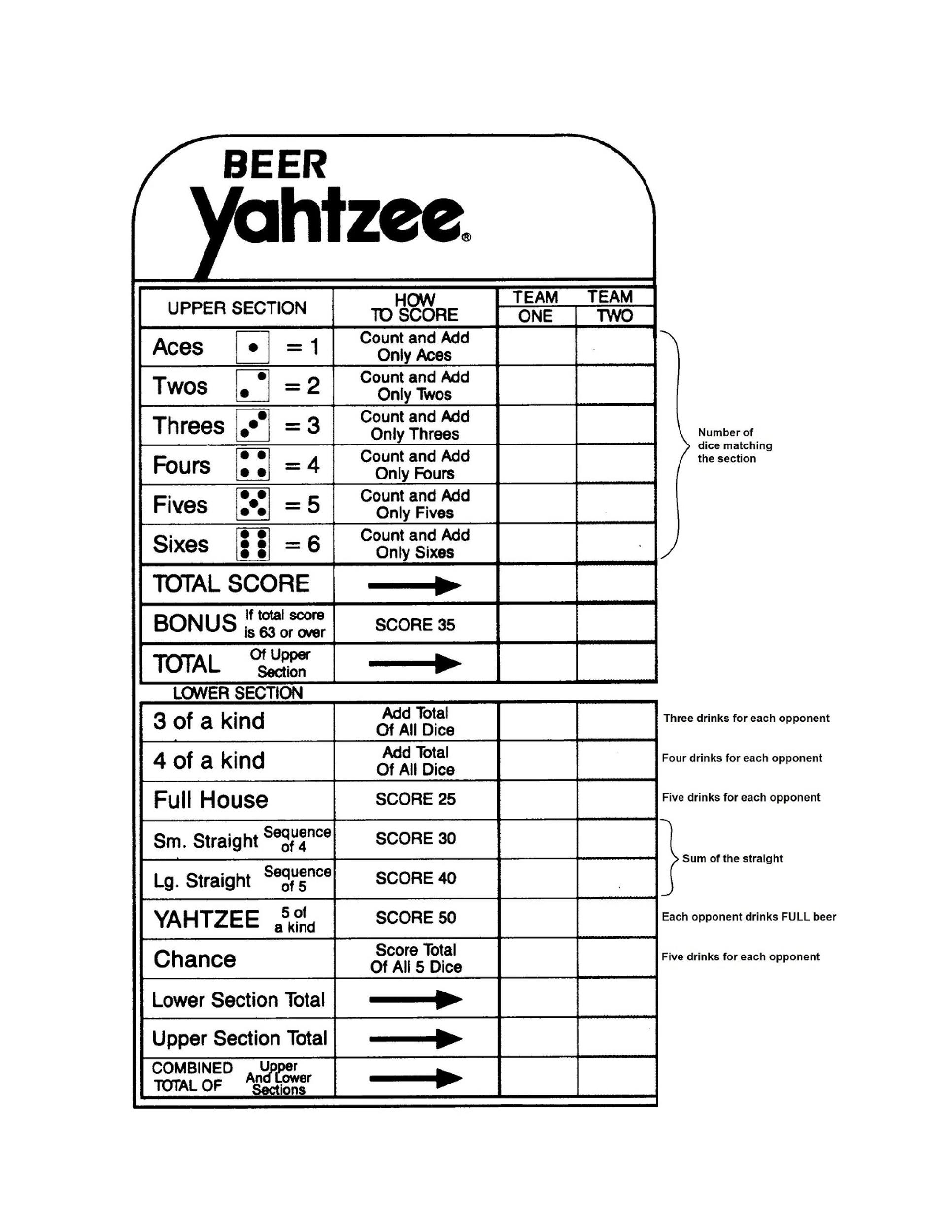 28 Printable Yahtzee Score Sheets Cards 101 FREE TemplateLab