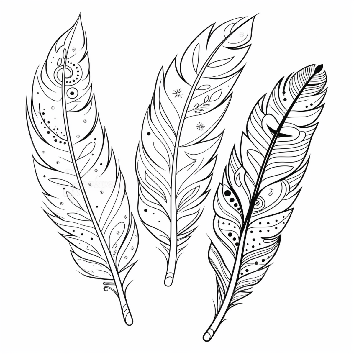 3 Feather Coloring Pages Printable Feather Drawing Ring Drawing Color Drawing PNG Transparent Image And Clipart For Free Download