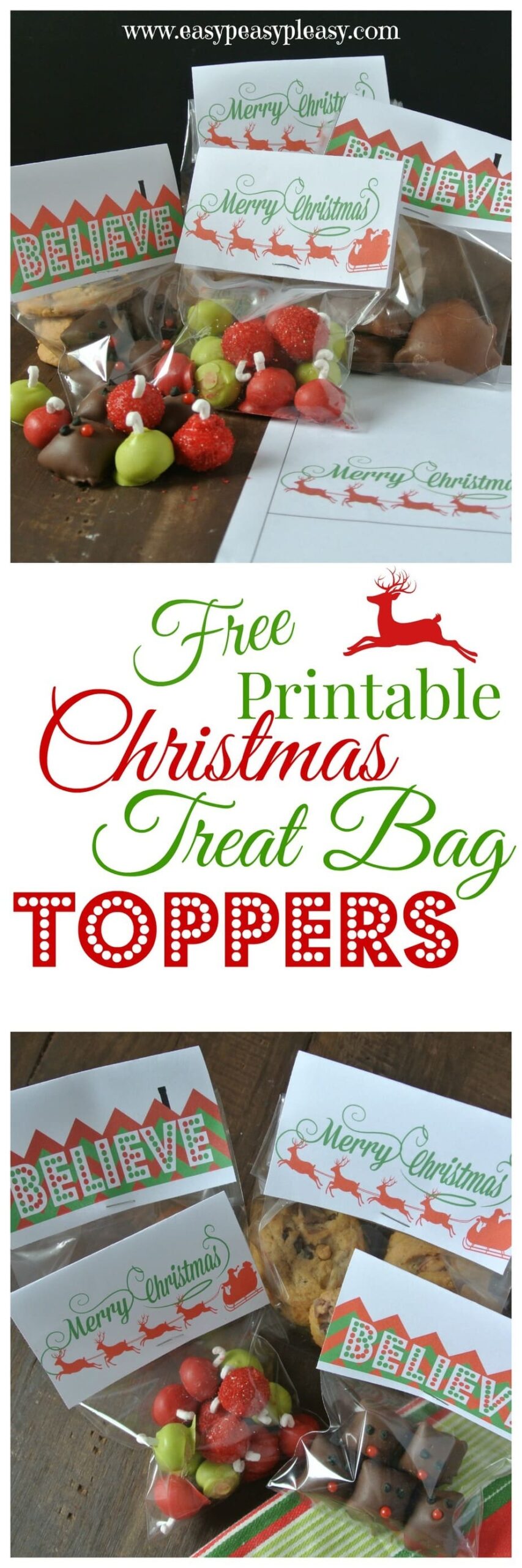 Christmas Bag Toppers Free Printable