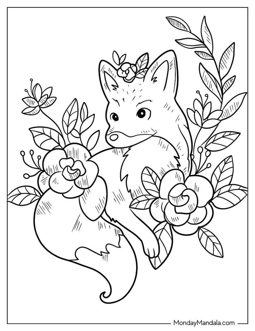 30 Fox Coloring Pages Free PDF Printables 
