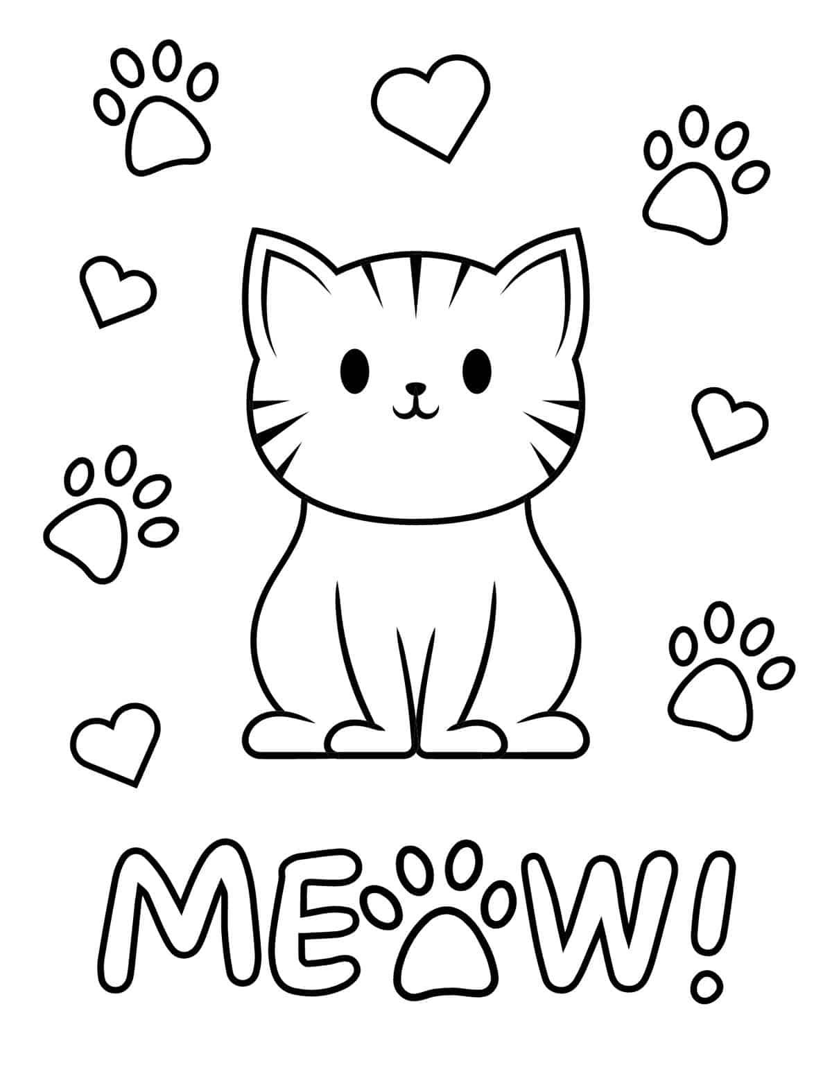 30 Free Printable Cat Coloring Pages