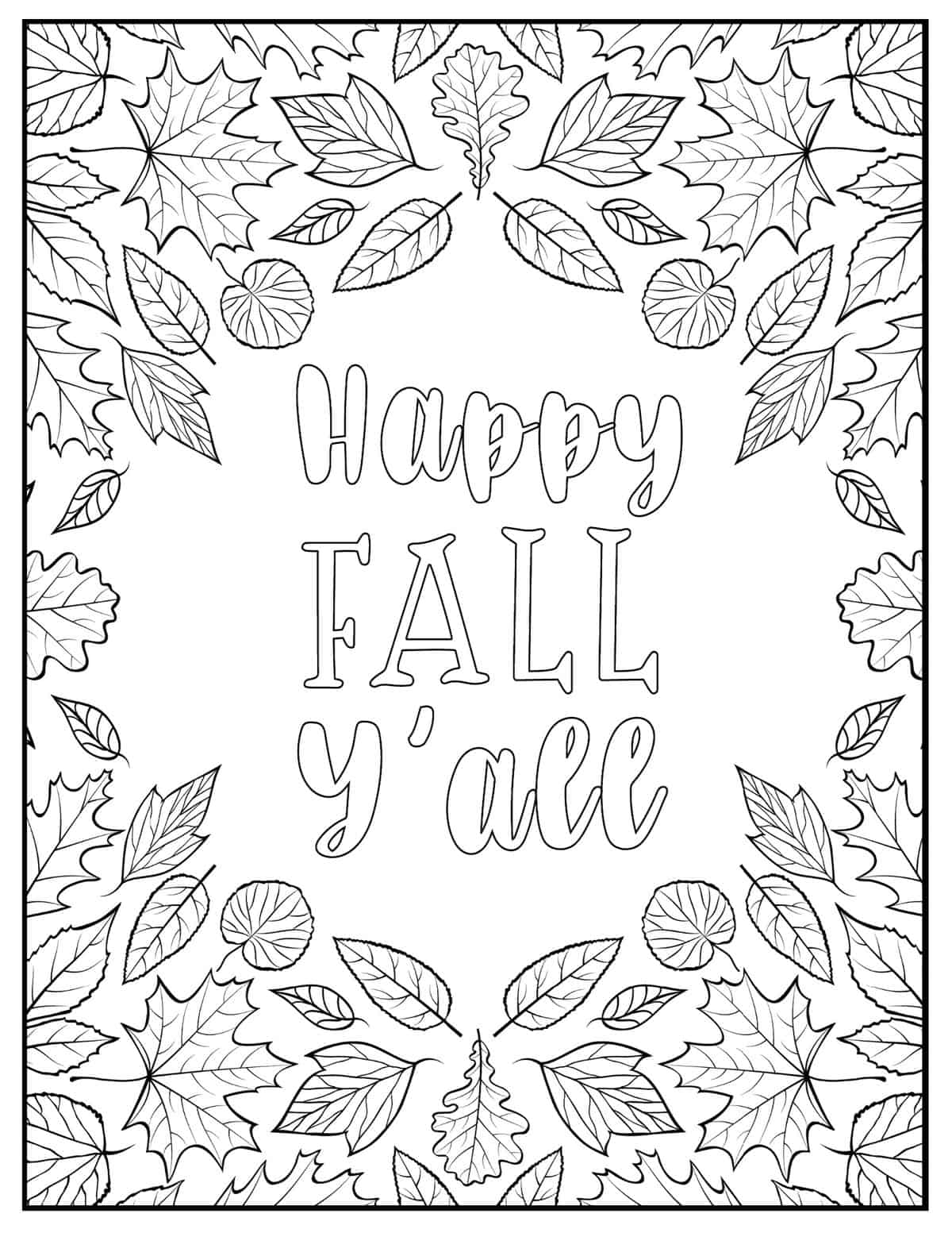 Printable Fall Coloring Pages Free