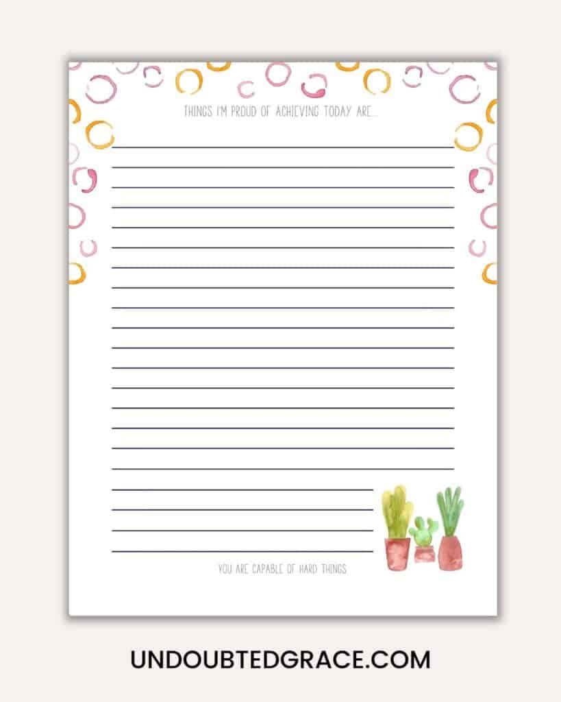 Free Printable Daily Journal Pages