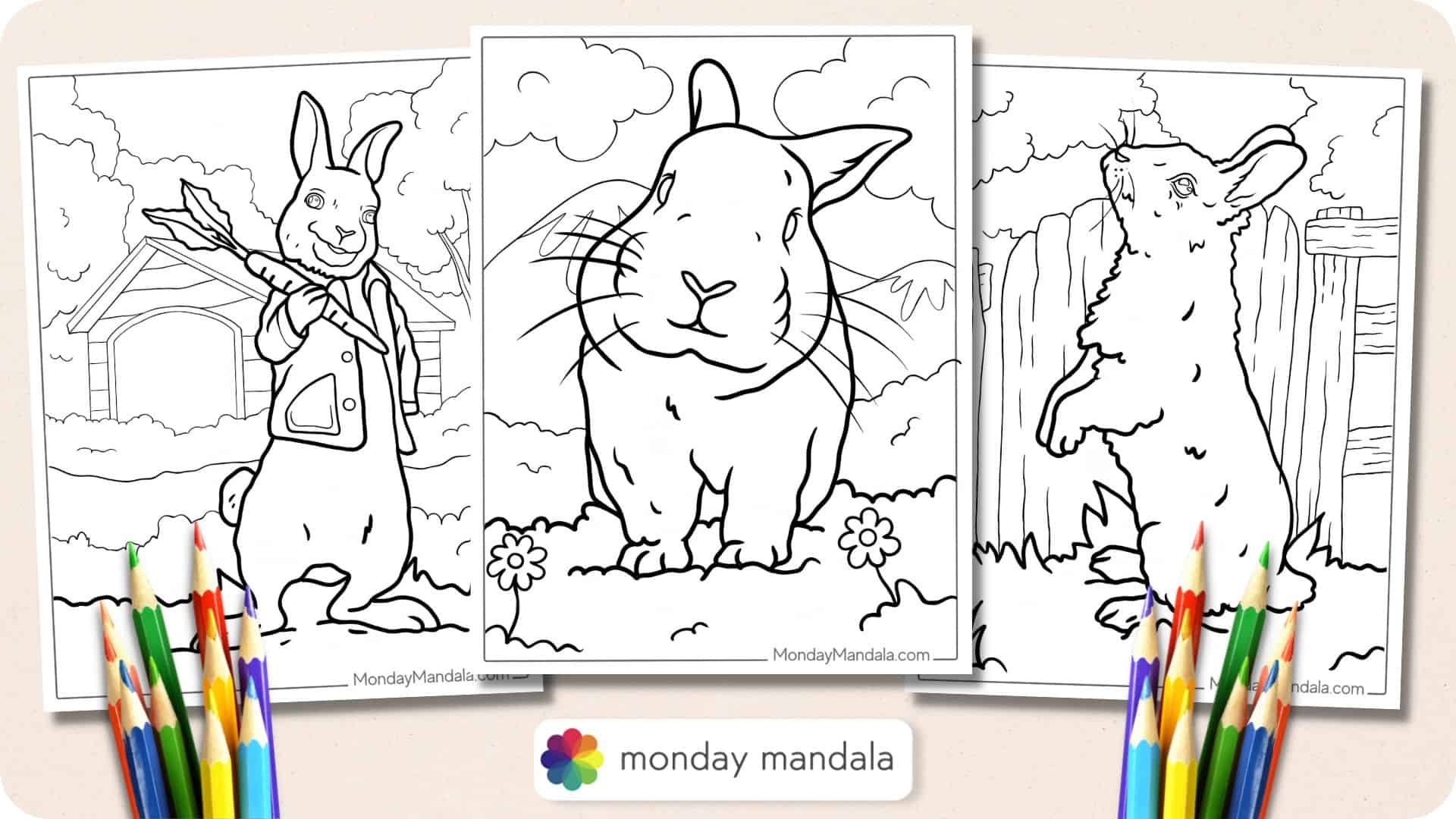 Free Printable Bunny Coloring Pages